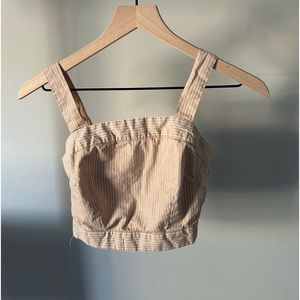 neutral cotton crop top